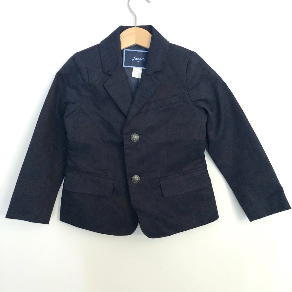 Jacadi Boys’ Marine Cotton Blazer in Navy